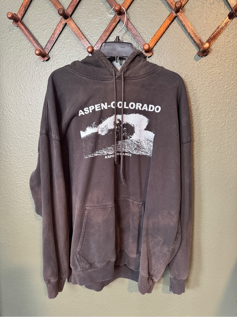 Brandy Melville Black Aspen-Colorado oversized Graphic Hoodie